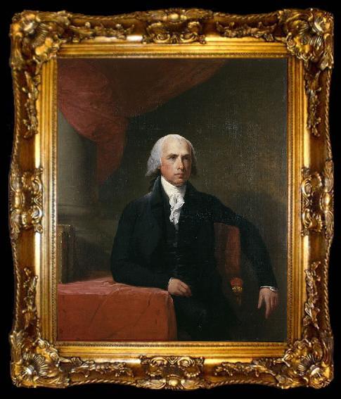 framed  Gilbert Stuart Portrait of James Madison, ta009-2